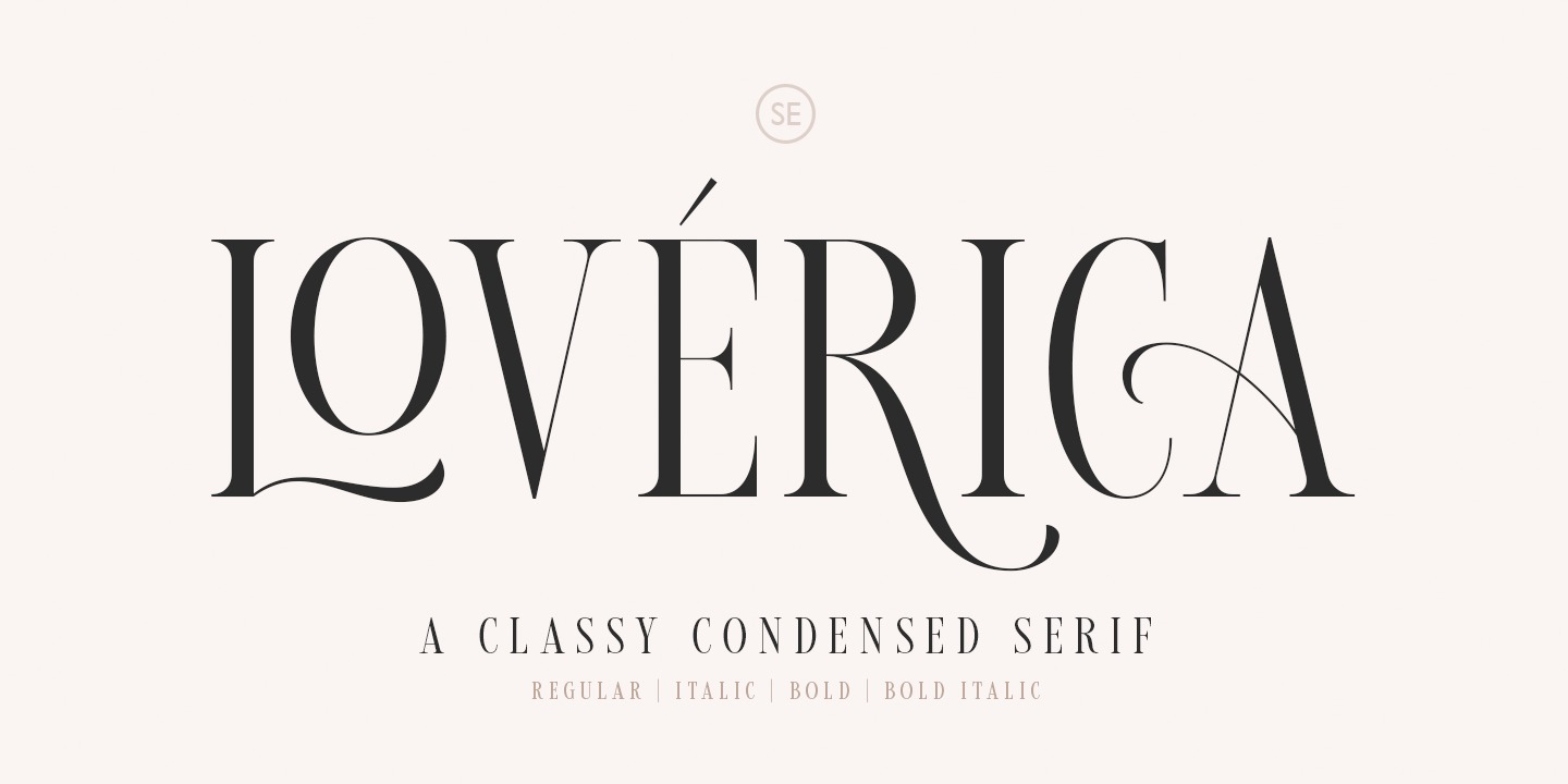 Przykład czcionki Loverica Italic